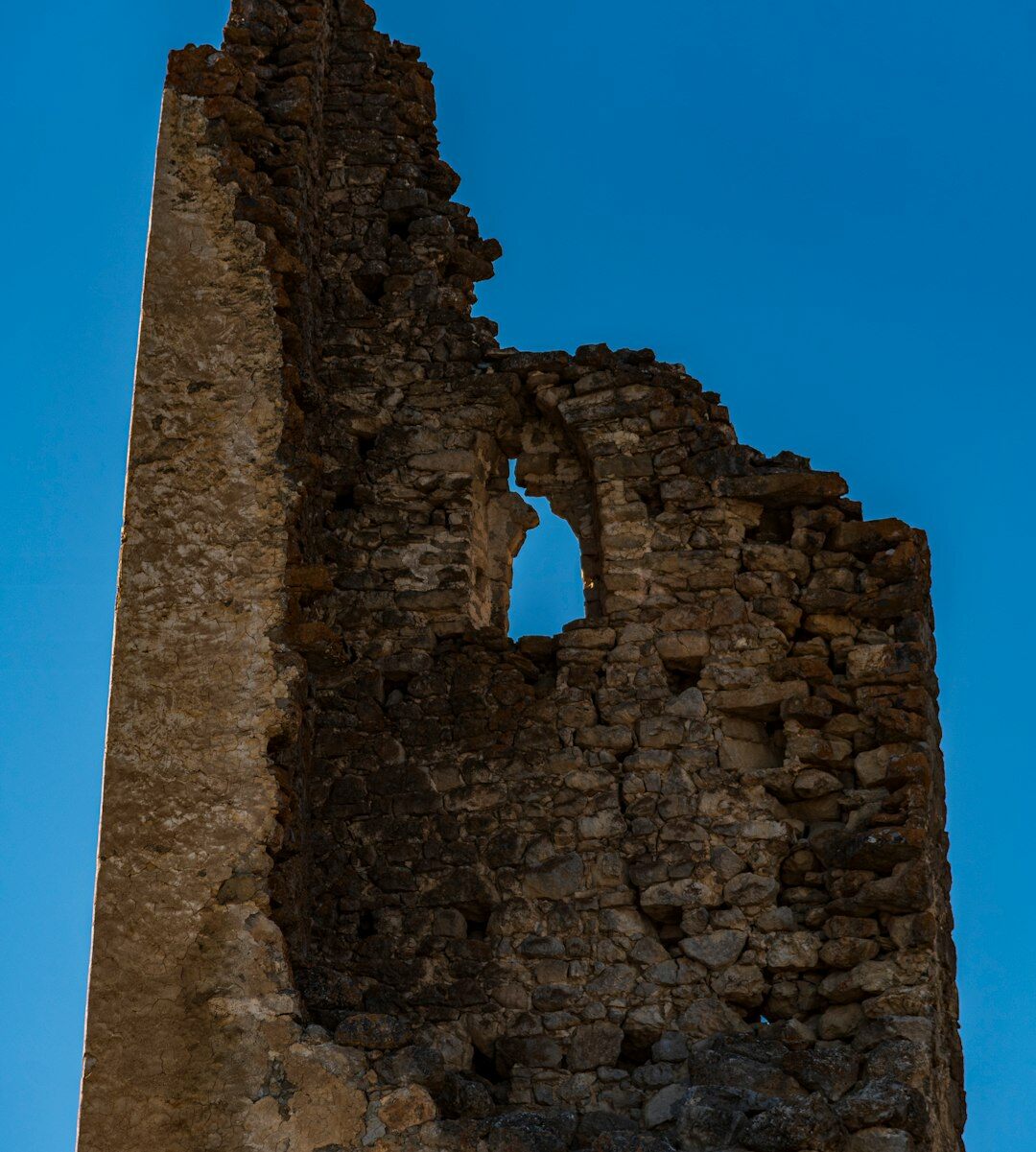 old castle ruins at dusk
