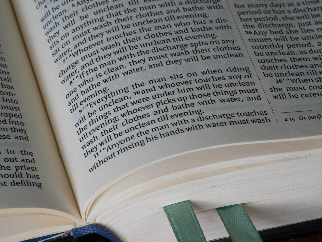 open book with highlighted text